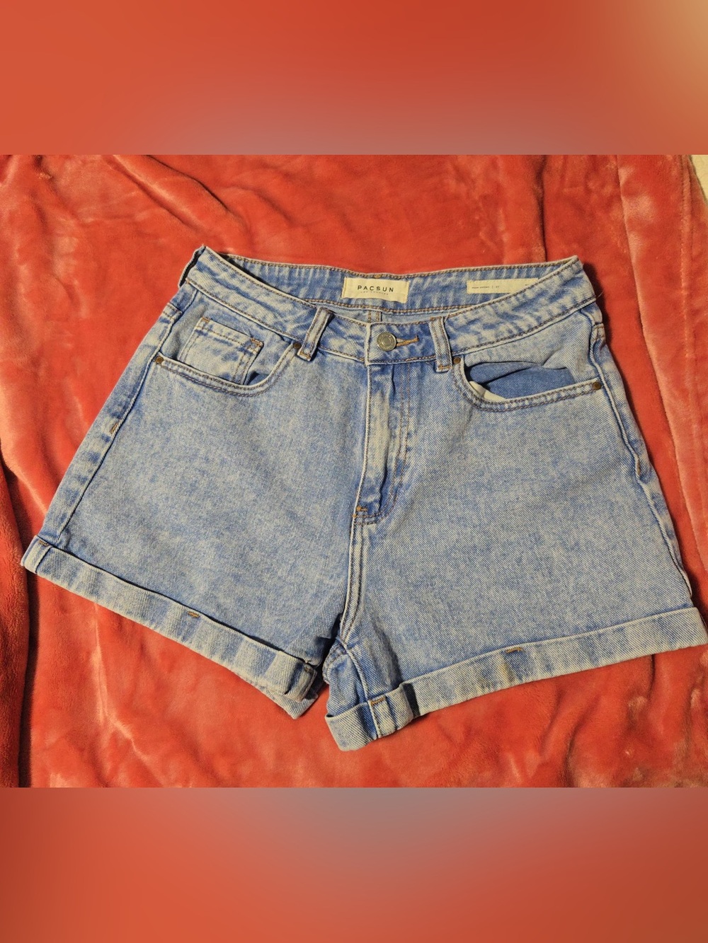 PacSun Light Wash High-Rise Denim Shorts